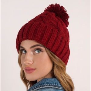 NWOT Tobi Burgandy Knitted Beanie